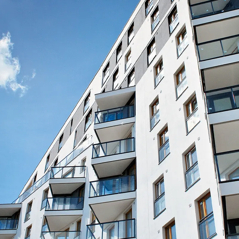 Gevel van een flatgebouw